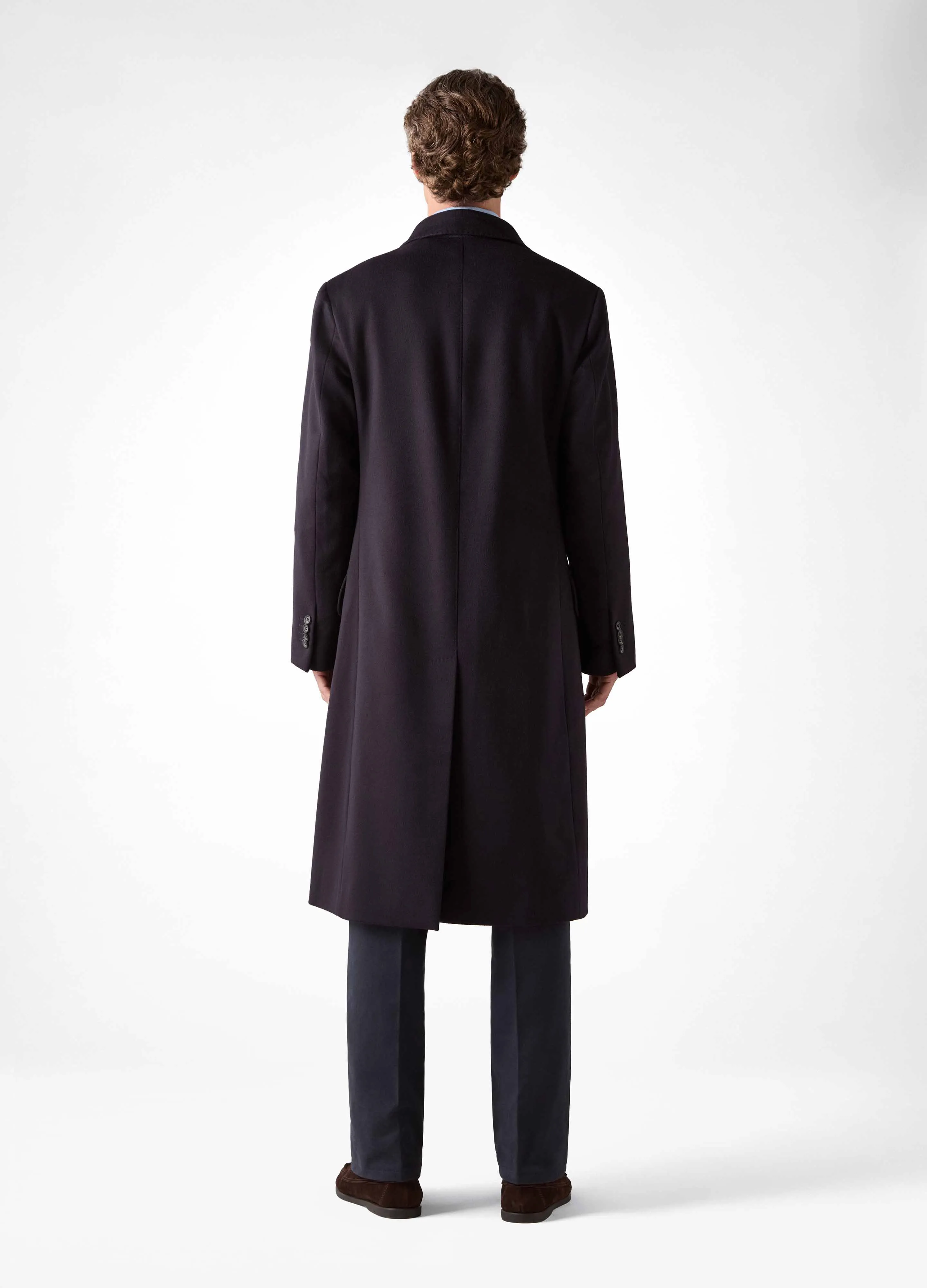 Noah Double Breasted Coat - Navy