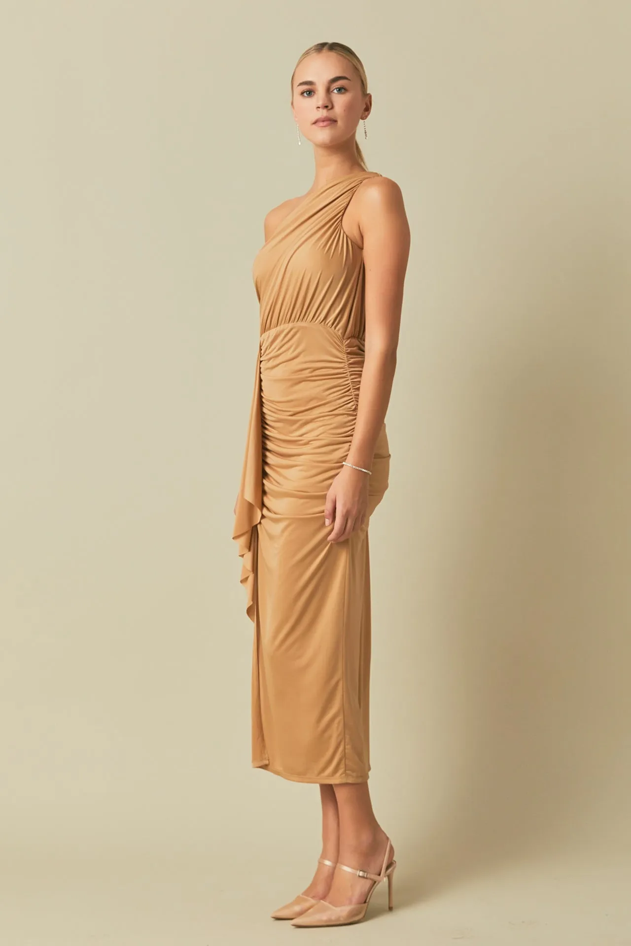 One Shoulder Maxi Dress