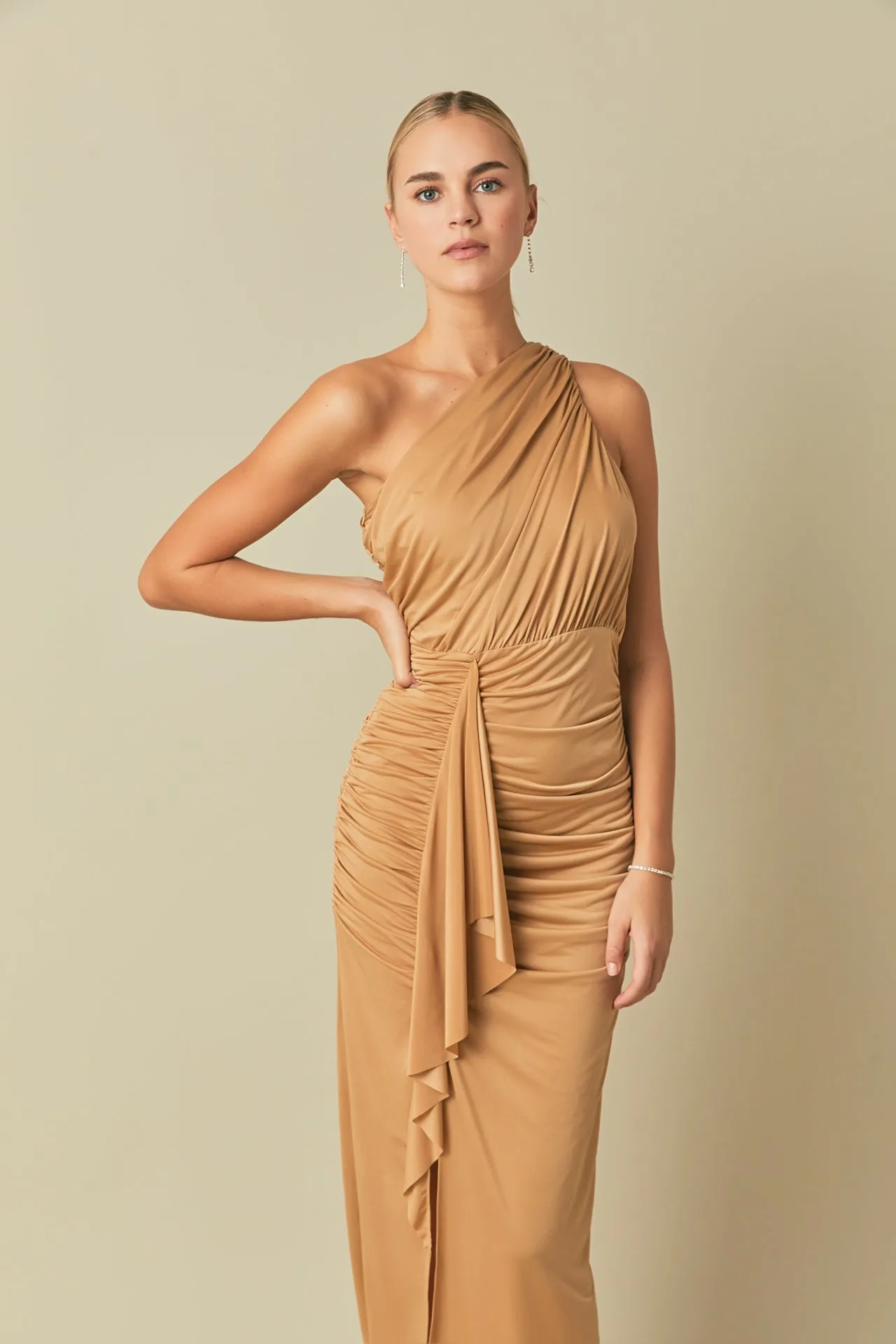 One Shoulder Maxi Dress