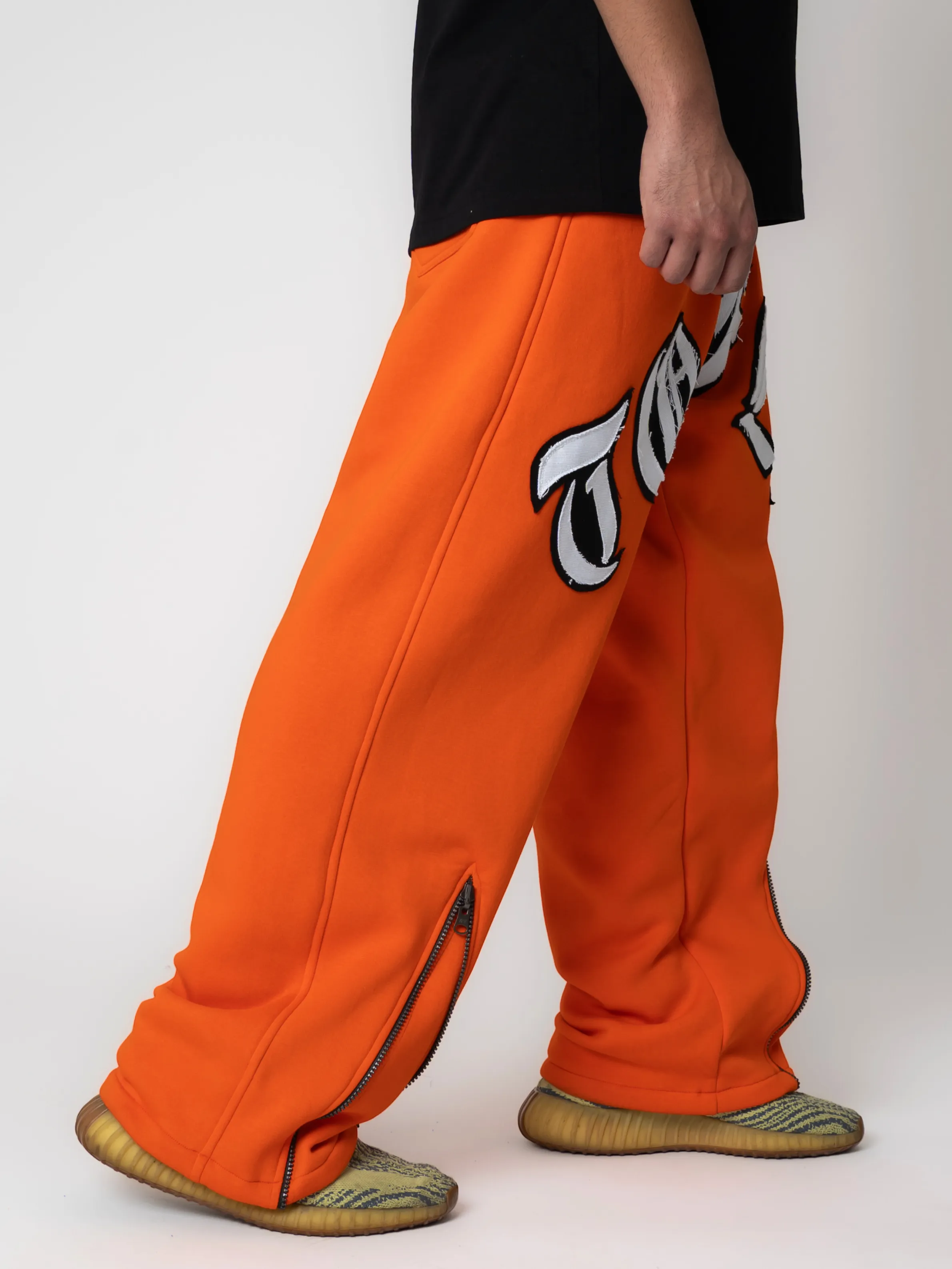 Orange Chainsaw Joggers