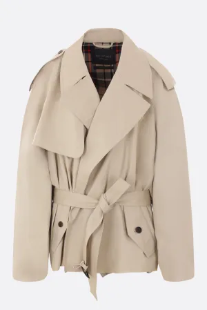 Oversized Belted Twill Trench