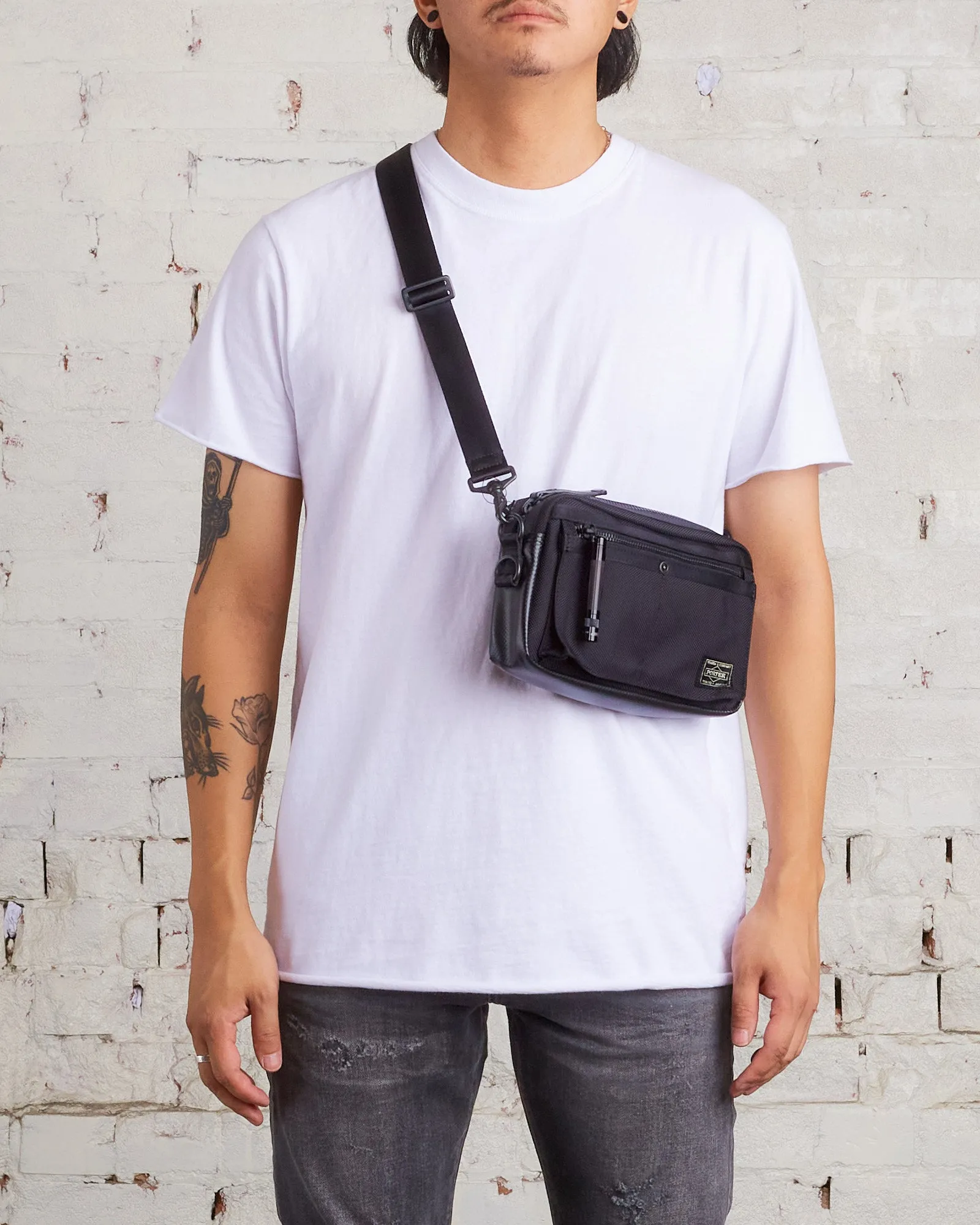 Porter Heat Shoulder Bag Black