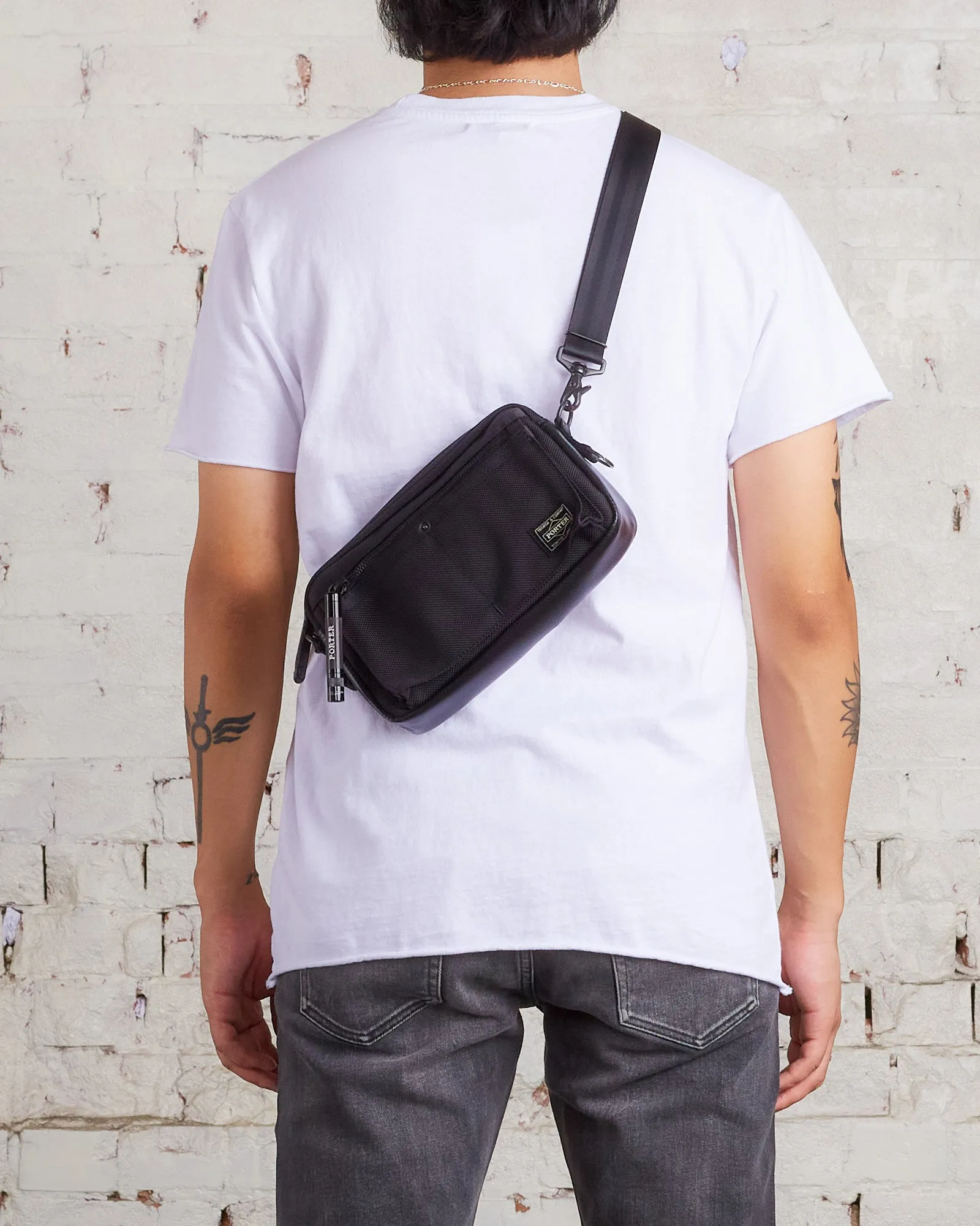 Porter Heat Shoulder Bag Black