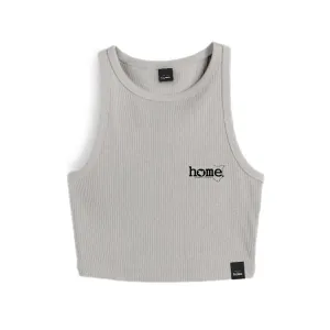 Racer Vest Top- Light Grey