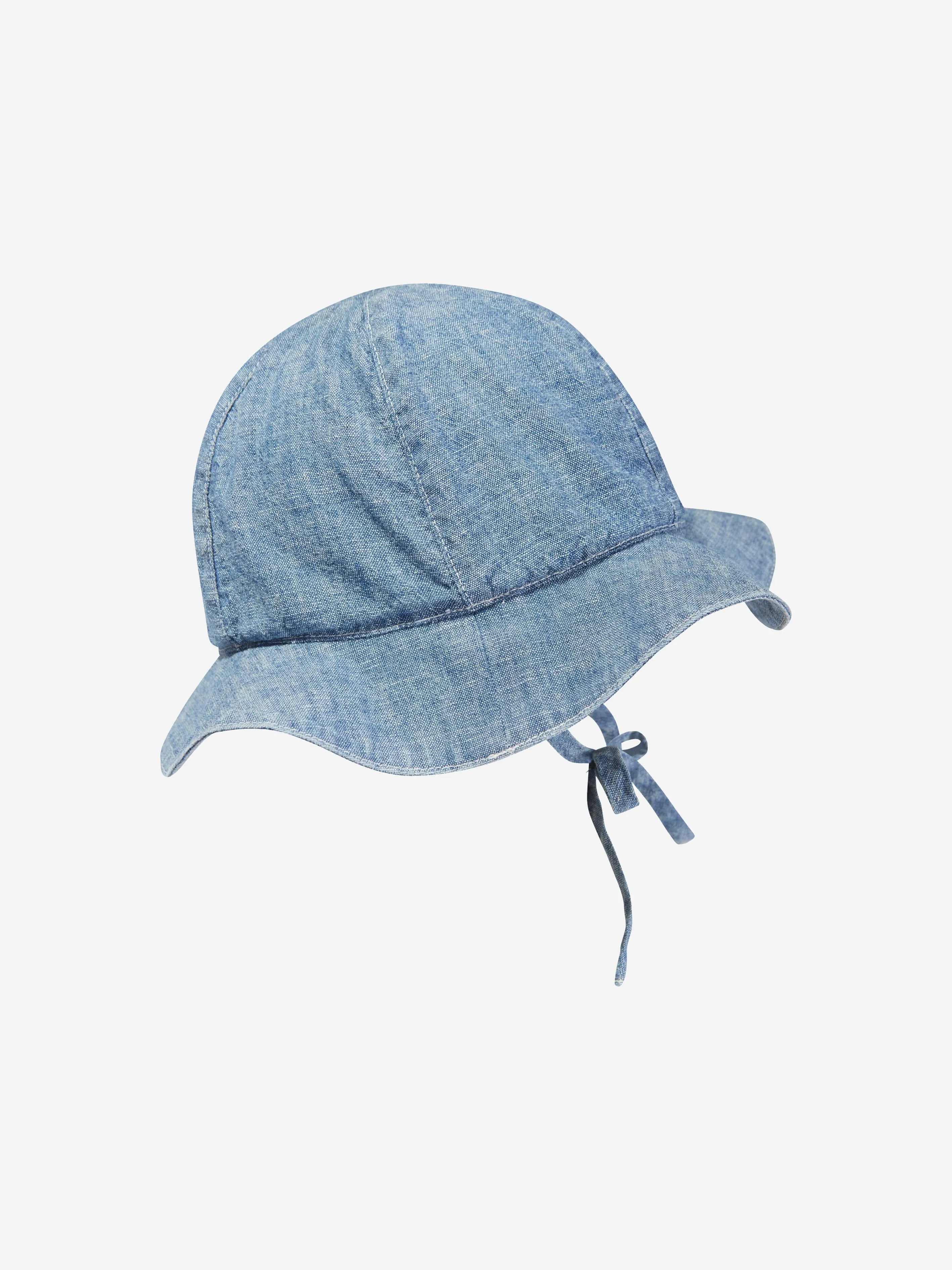 Ralph Lauren Baby Girls Chambray Sun Hat in Blue