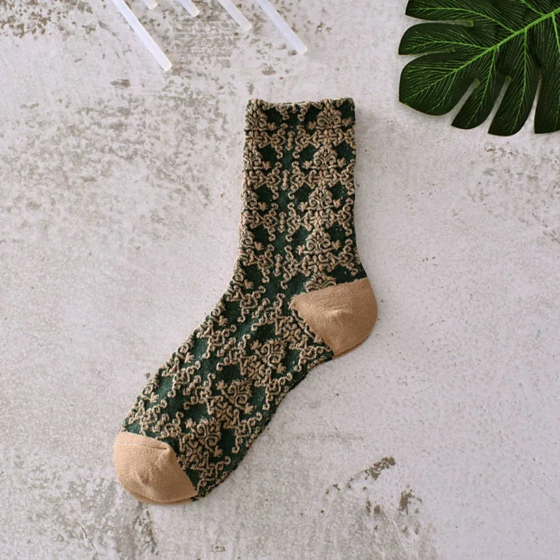 Retro Embossed Women's Socks