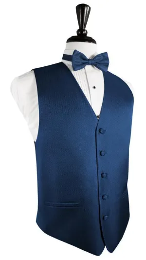 Sapphire Herringbone Tuxedo Vest