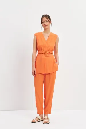 Setre Vest And Pants Suits Orange