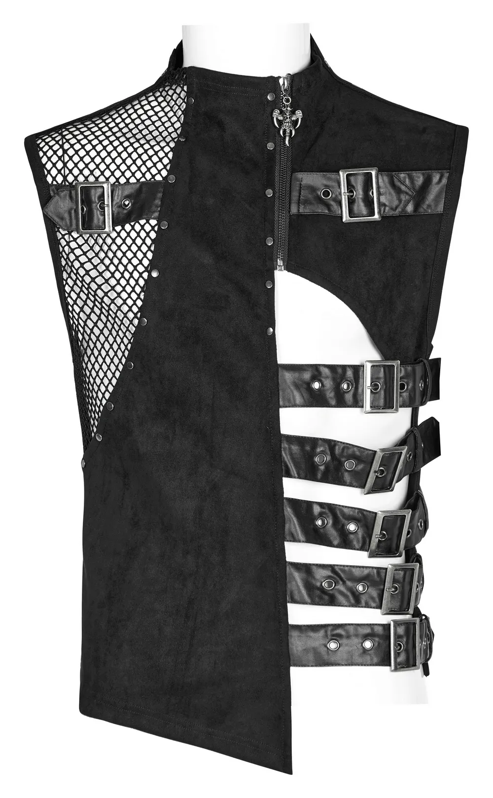 Sexy Stylish Edgy Buckled Suede Punk Vest for Men