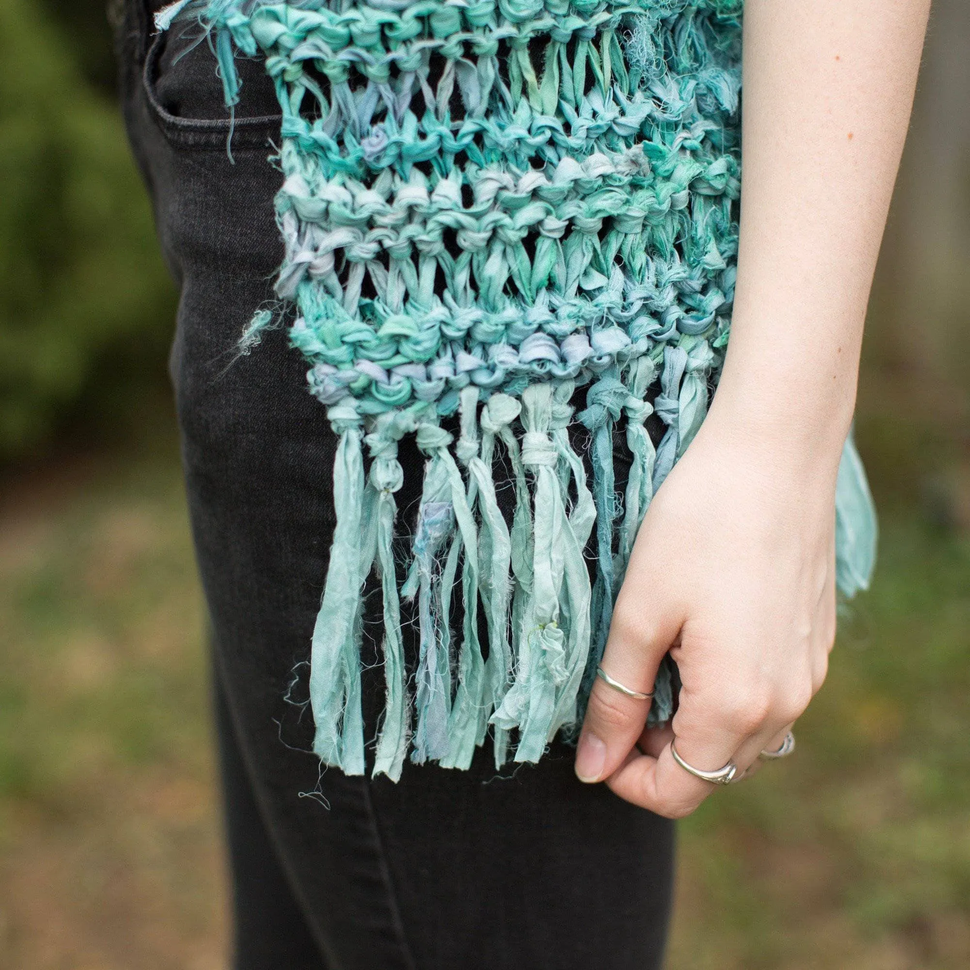 Silk Hippie Fringe Vest Knit Kit