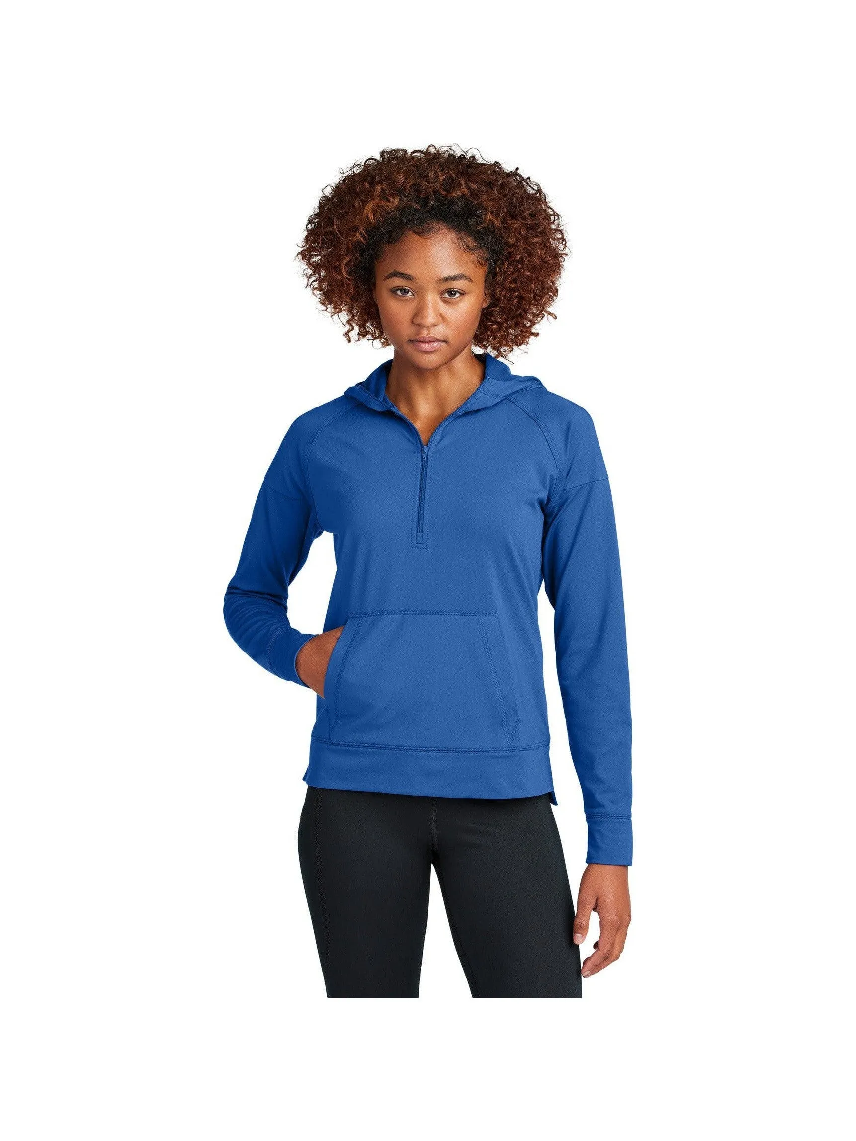 Sport-Tek Ladies Sport-Wick Stretch 1/2-Zip Hoodie