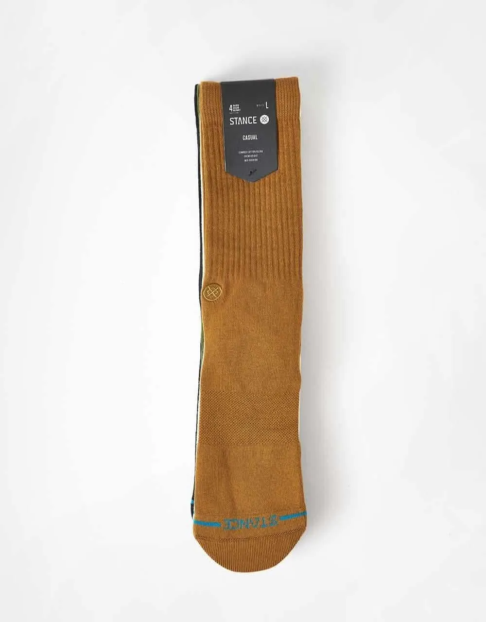 Stance Icon Crew 4 Pack Crew Socks - Gold