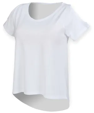 T-shirt with drop detail | White