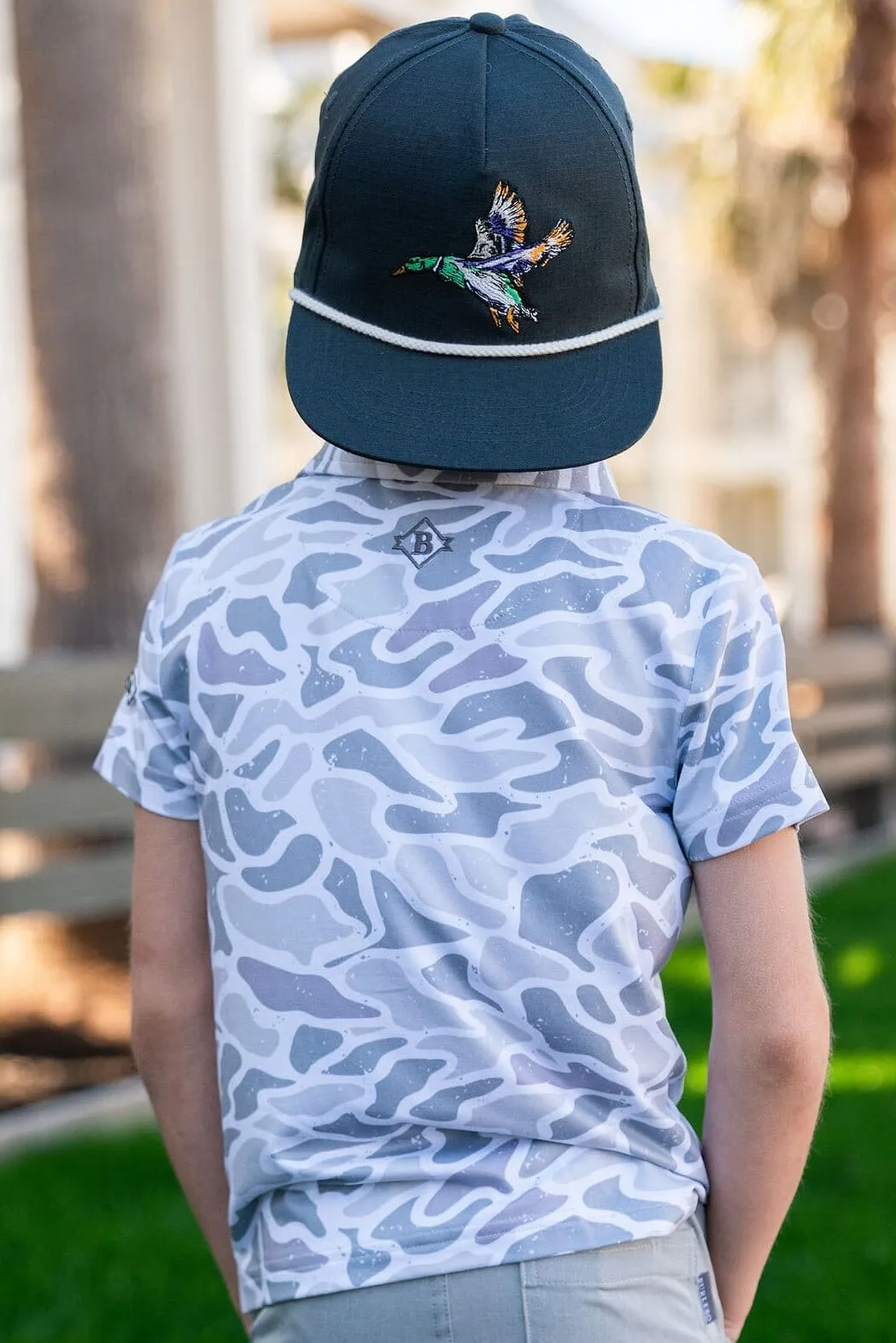 Youth Polo - White Camo